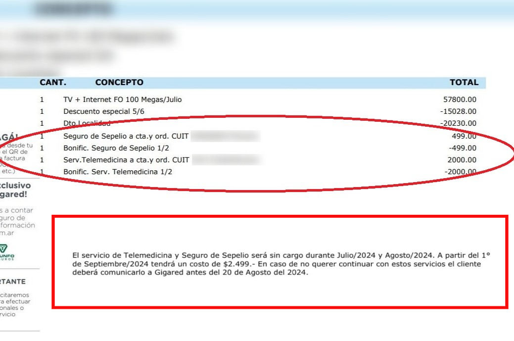 Los servicios son "sin cargo", pero por dos meses y para no pagarlos luego hay que darse de baja.