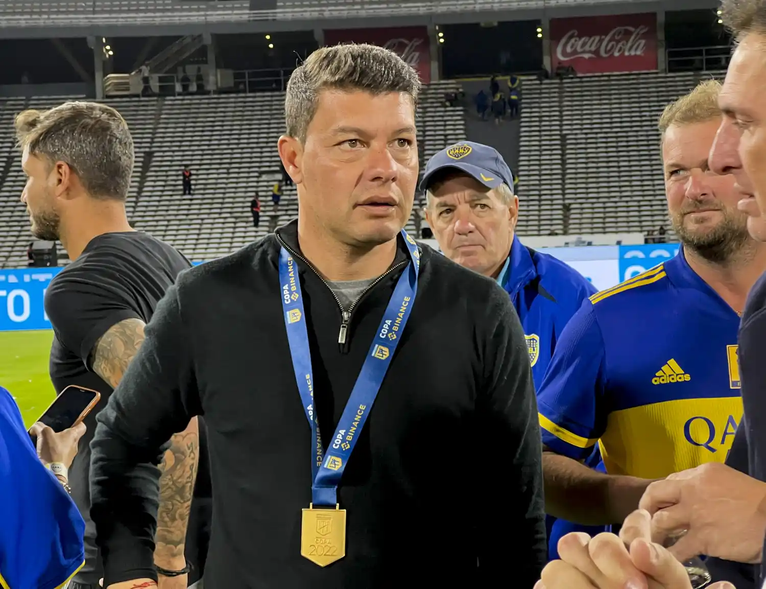 Battaglia, con la medalla del campeonato.