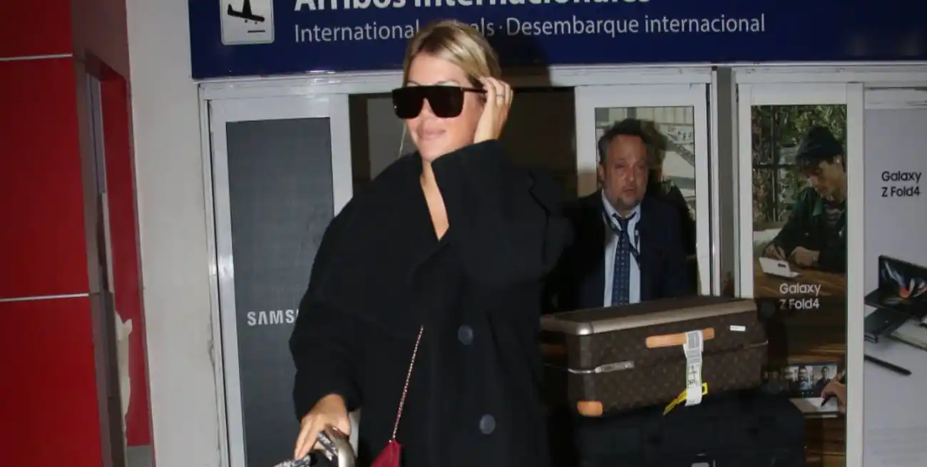 Wanda Nara regresó a la Argentina con un look muy particular