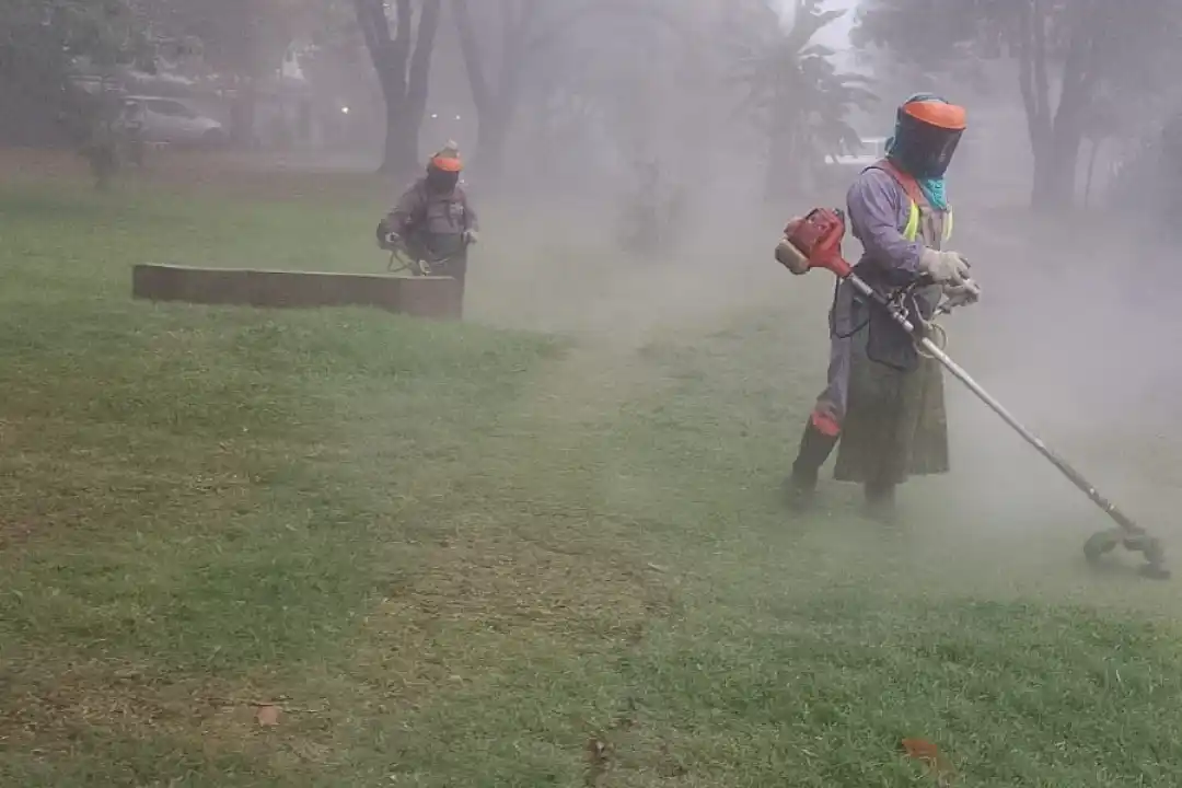 Desmalezamiento en R34 y Barrio Brigadier López