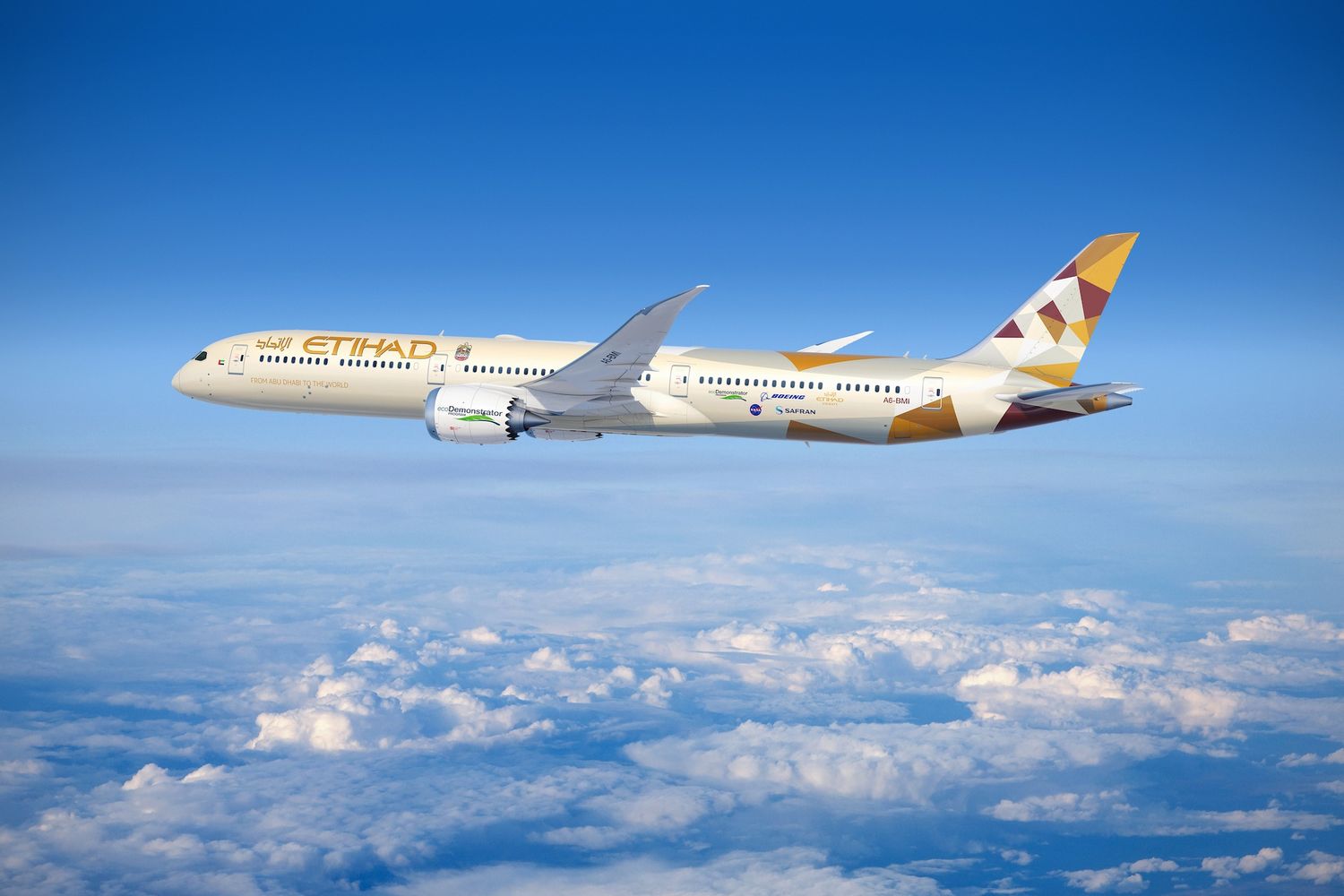 Etihad Airways realiza vuelos de prueba para eliminar las estelas de condensación