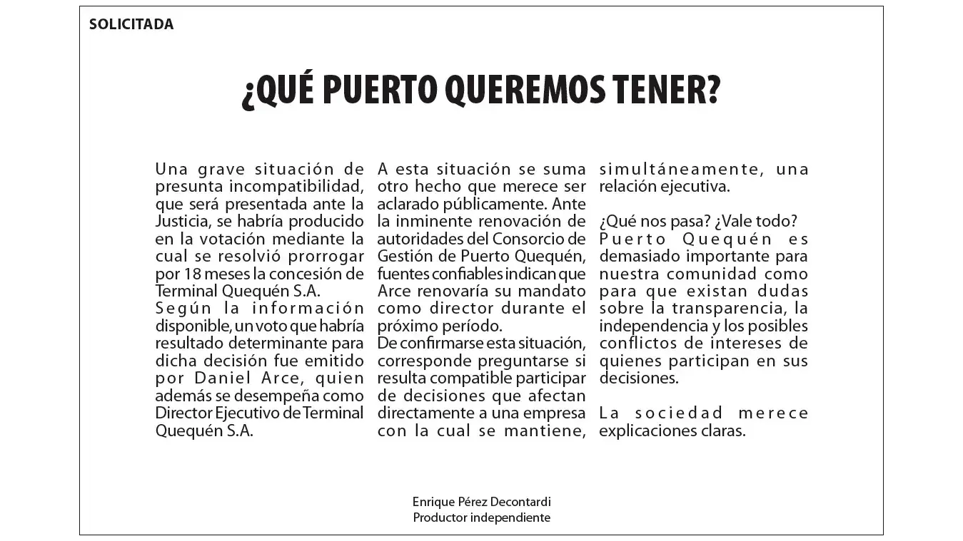¿Qué puerto queremos tener?