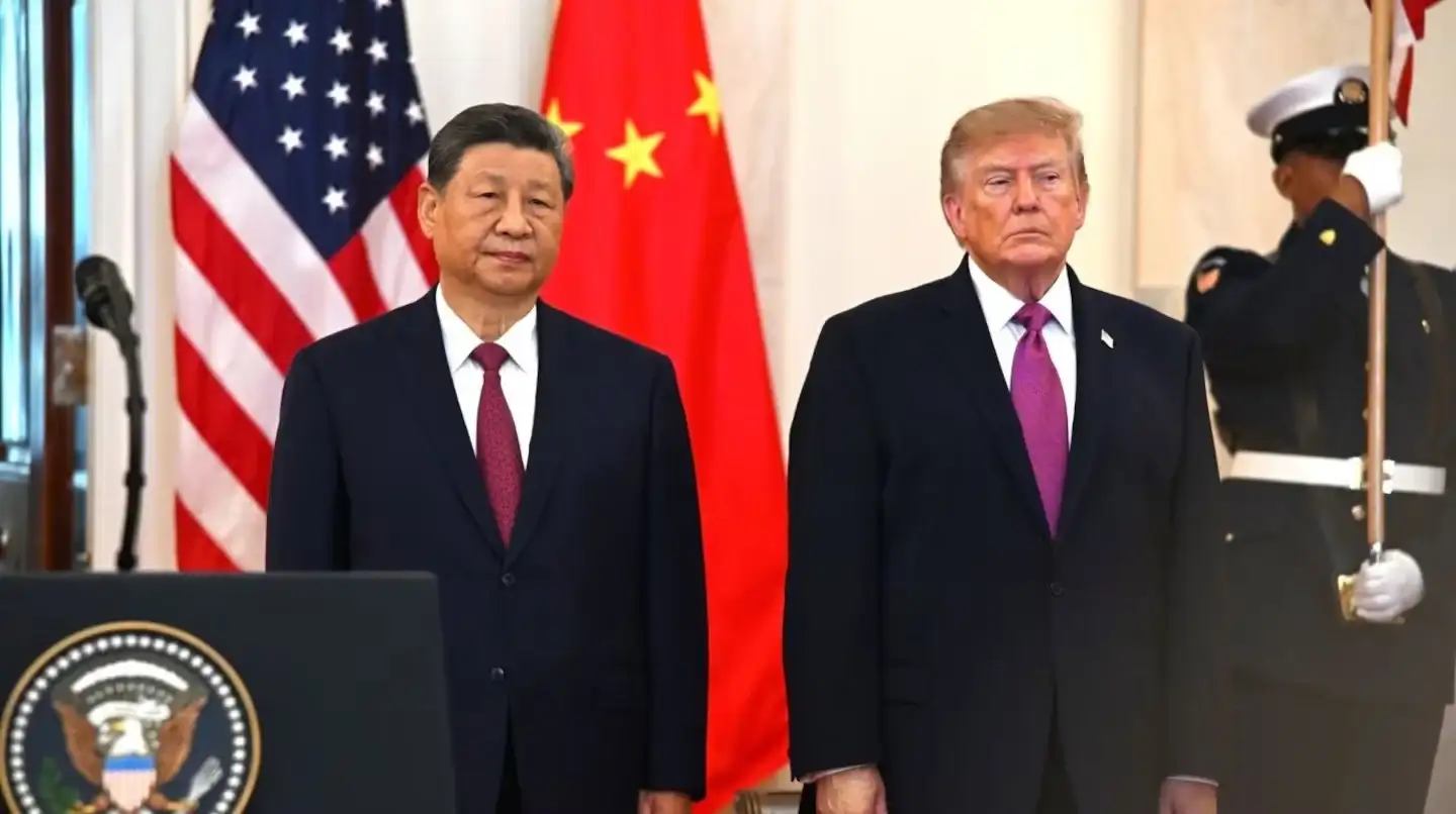Donald Trump y Xi Jinping dan una conferencia de prensa tras la cumbre en la Casa Blanca. (foto: Annabelle Gordon/CNP/Bloomberg).
