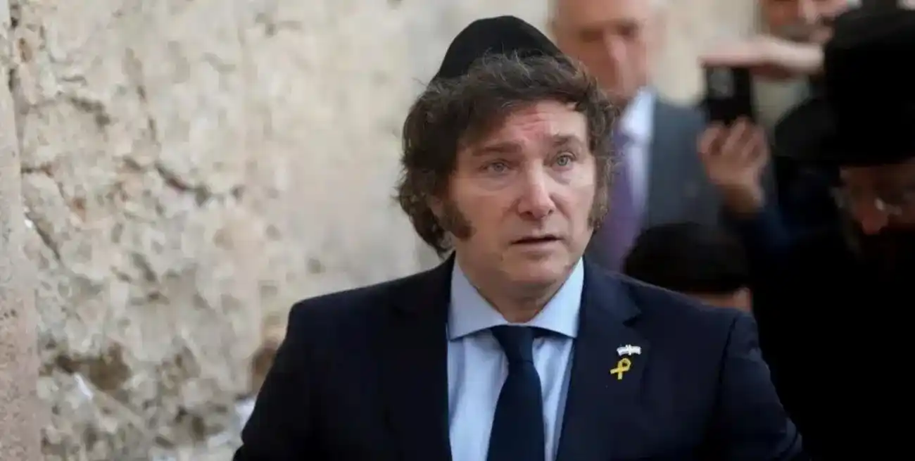 El pasado mes de febrero el presidente Javier Milei visitó el Muro de los Lamentos en Jerusalén para demostrar su compromiso con Israel en medio de la guerra con Hamás.