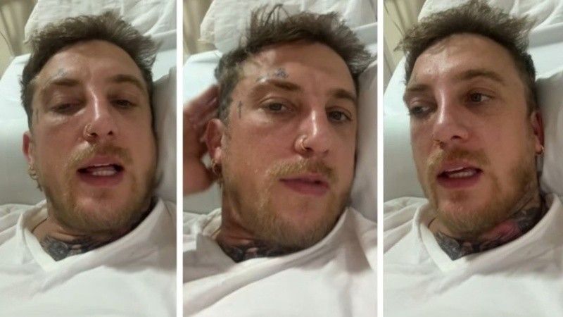 El Polaco grabó un video desde el hospital: "Estoy internado"