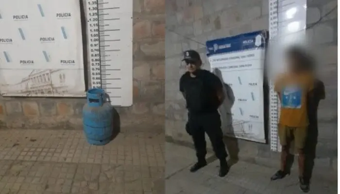 El hombre fue aprehendido y alojado en la Comisaría.