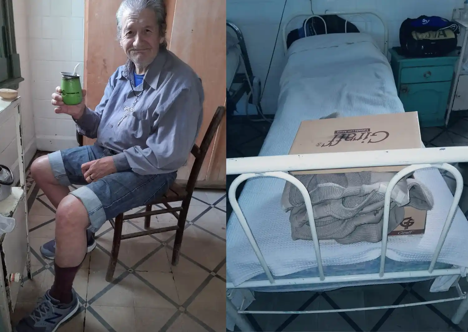 Agradecimiento: el abuelo Juan Peralta ya tiene ropa y calzado