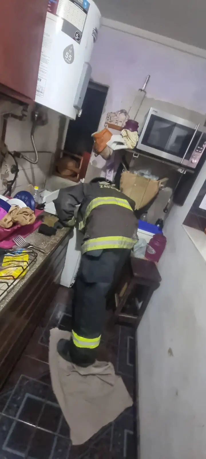 incendio cocina bomberos zapadores - 2