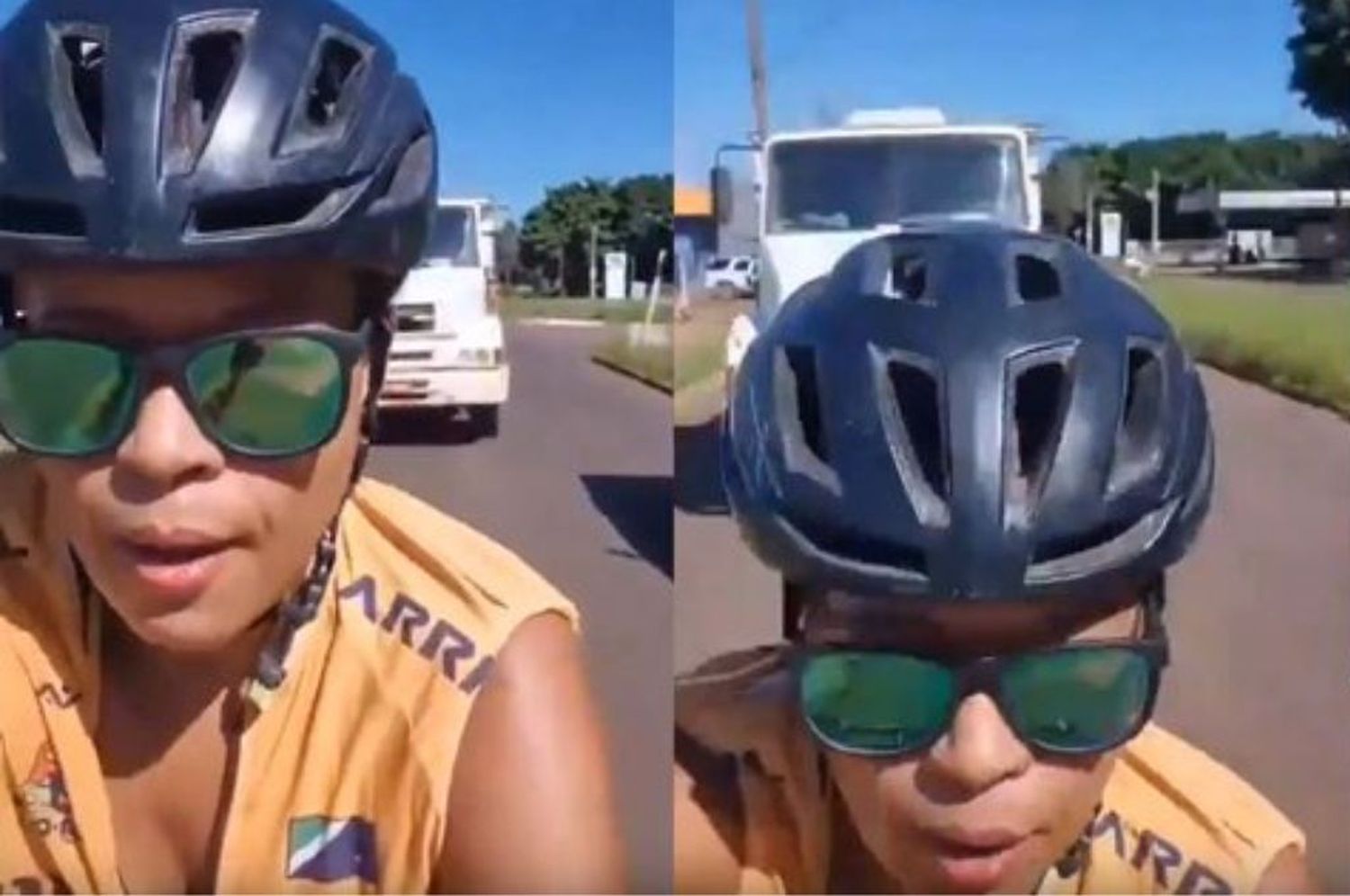 Brasil: una ciclista discutió con un camionero, fue embestida por una camioneta y todo quedó grabado