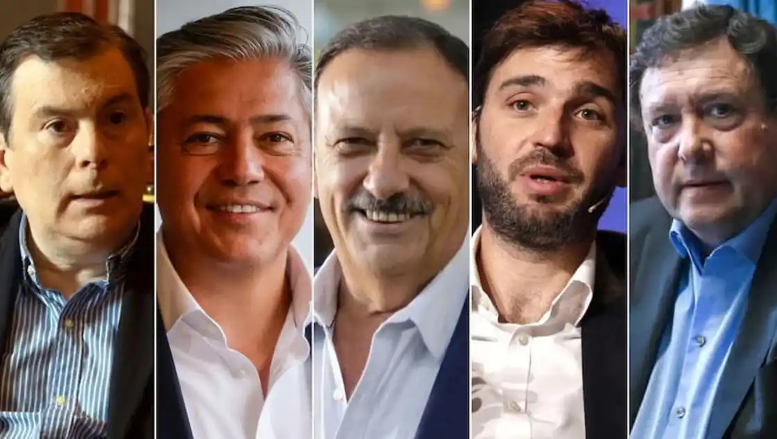 Gerardo Zamora, Rolando Figueroa, Ricardo Quintela, Ignacio Torres y Alberto Weretilneck.