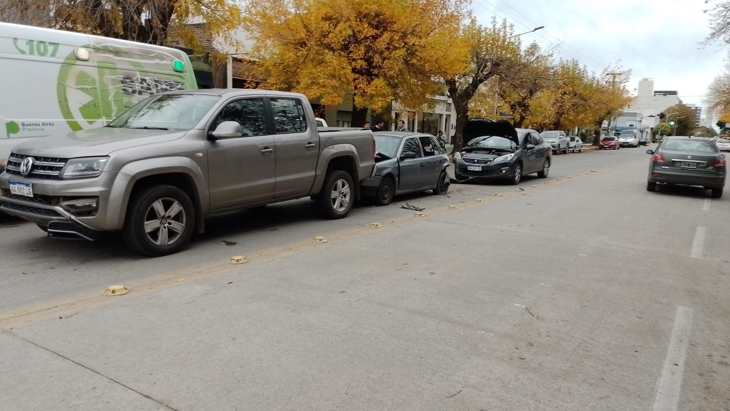 Varios heridos tras un múltiple choque en Bolívar y Juncal