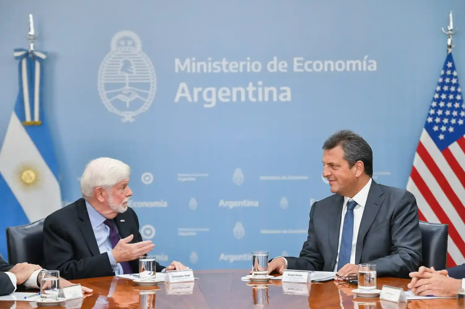 Christopher Dodd y Sergio Massa.