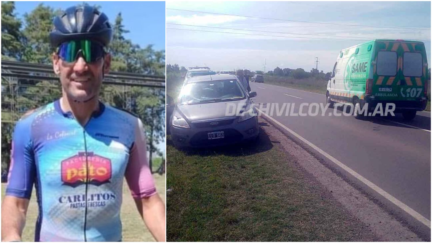 Dolor en Chivilcoy por la trágica muerte de un reconocido ciclista embestido en Ruta 30