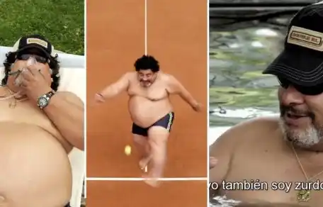 Las escenas de Roly Serrano como Diego Maradona en la película “Juventud”