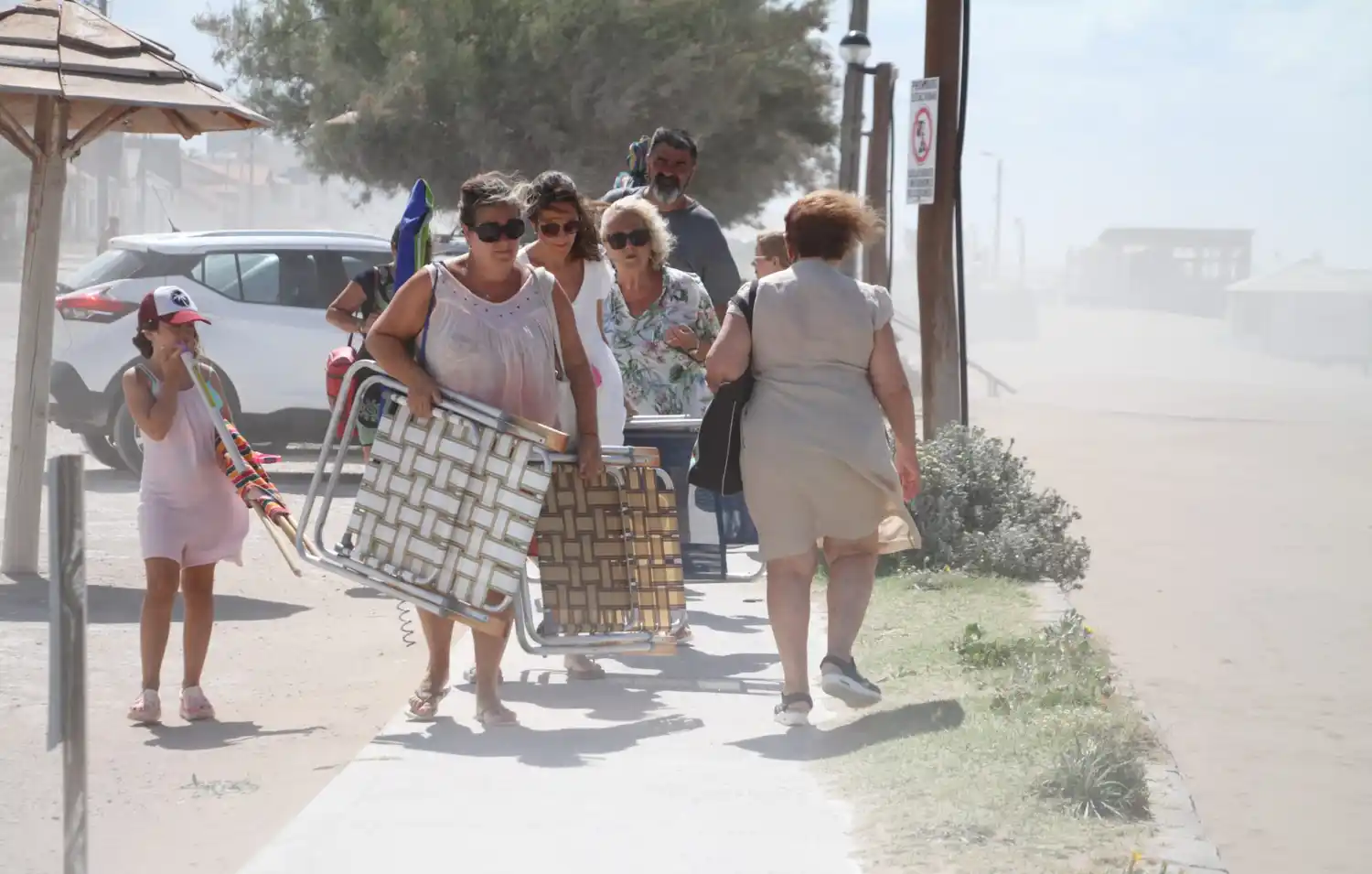 Calor y viento los protagonistas en Claromecó
