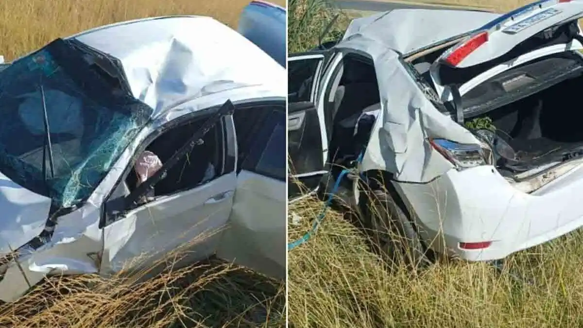Despiste y vuelco en el cruce de la Ruta 72 y el acceso a Reta