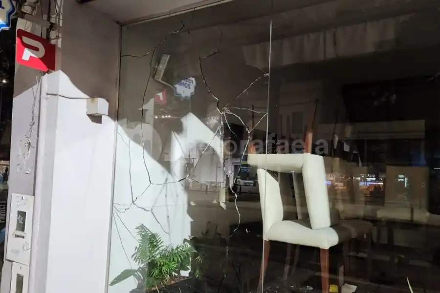 Incidentes y destrozos en los festejos por la Copa América en pleno centro de Rafaela