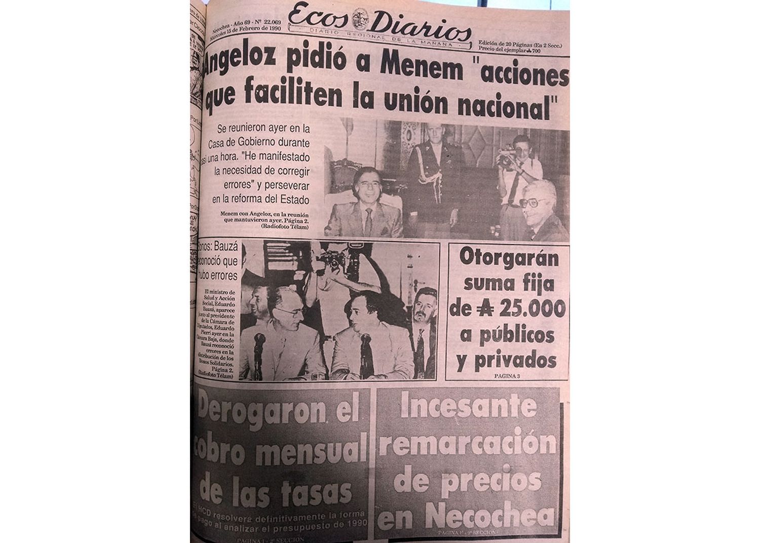 Jueves 15 de febrero de 1990