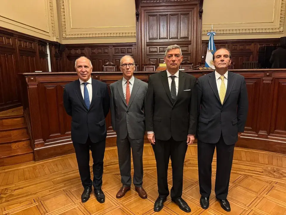 Ricardo Lorenzetti, Carlos Rosenkrantz, Horacio Rosatti y el ex Juez Supremo, Manuel García-Mansilla.