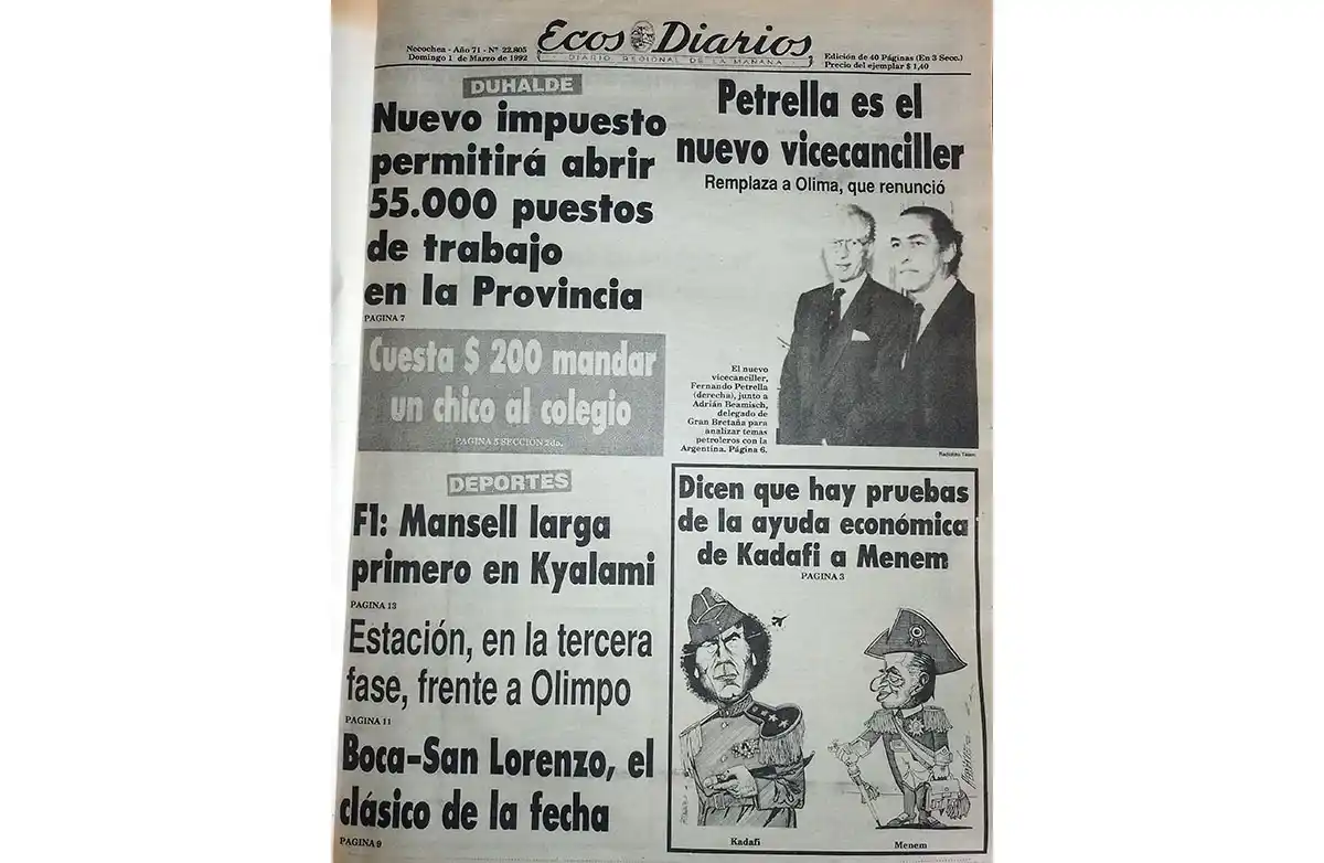 Domingo 1º de marzo de 1992