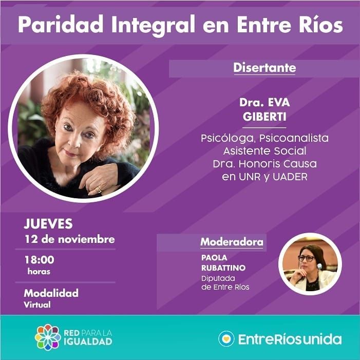 La Diputada Paola Rubattino será moderadora