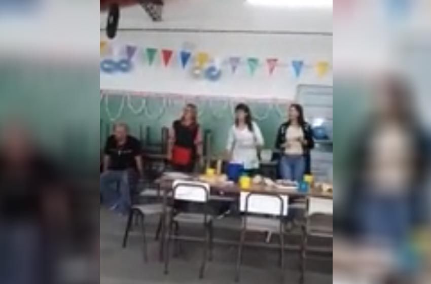 Docentes hicieron una fiesta en una escuela cerrada tras la explosión en Moreno