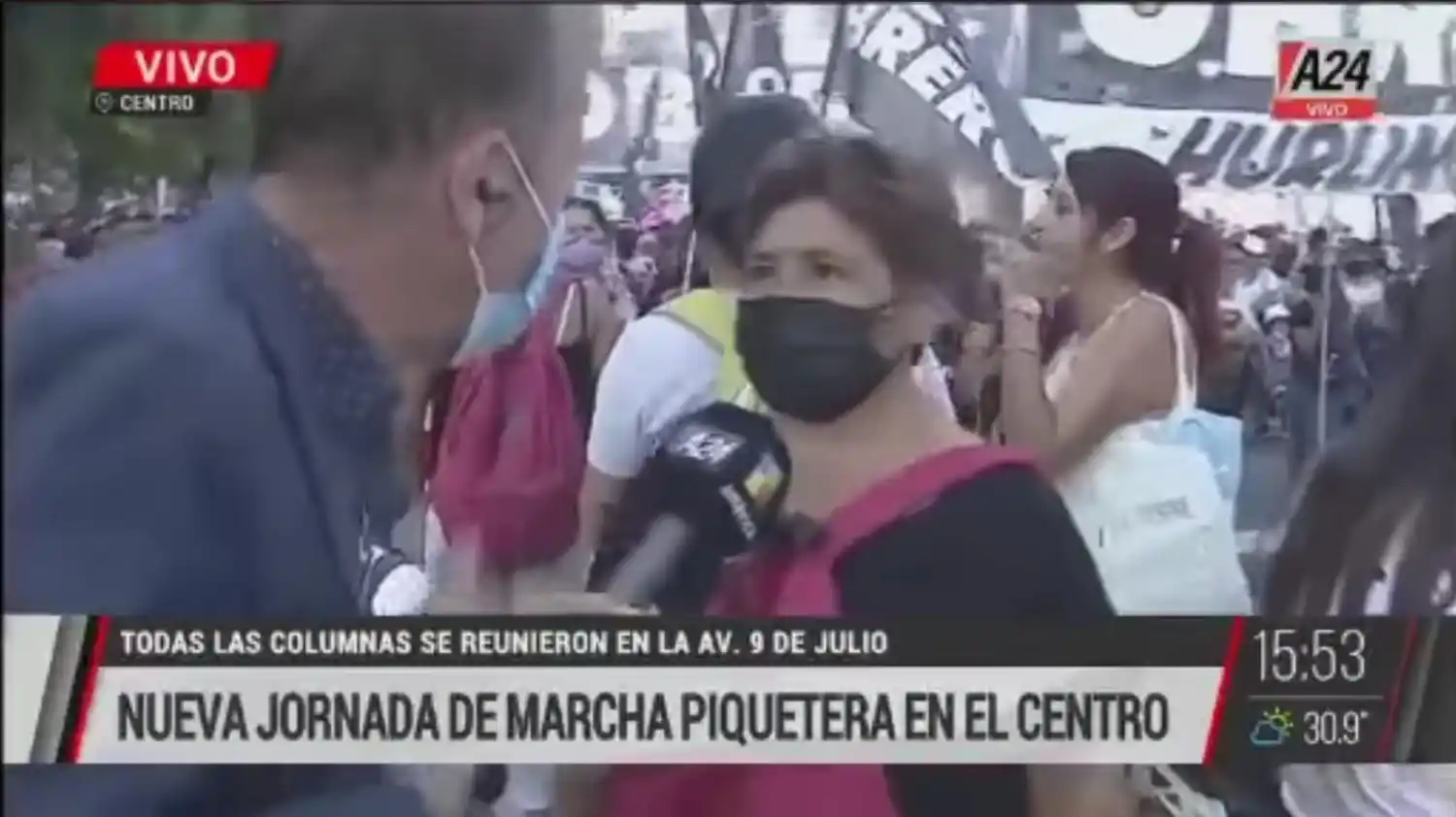 El video de la discusión entre una piquetera de Hurlingham y un periodista que se hizo viral en las redes sociales