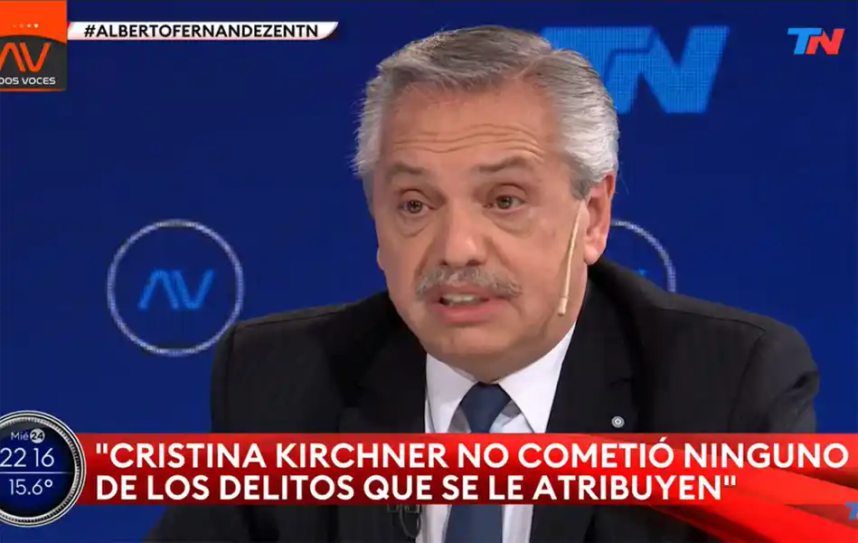 Alberto Fernández: “Cristina es una mujer honesta y no cometió ninguno de los delitos que le atribuyen”