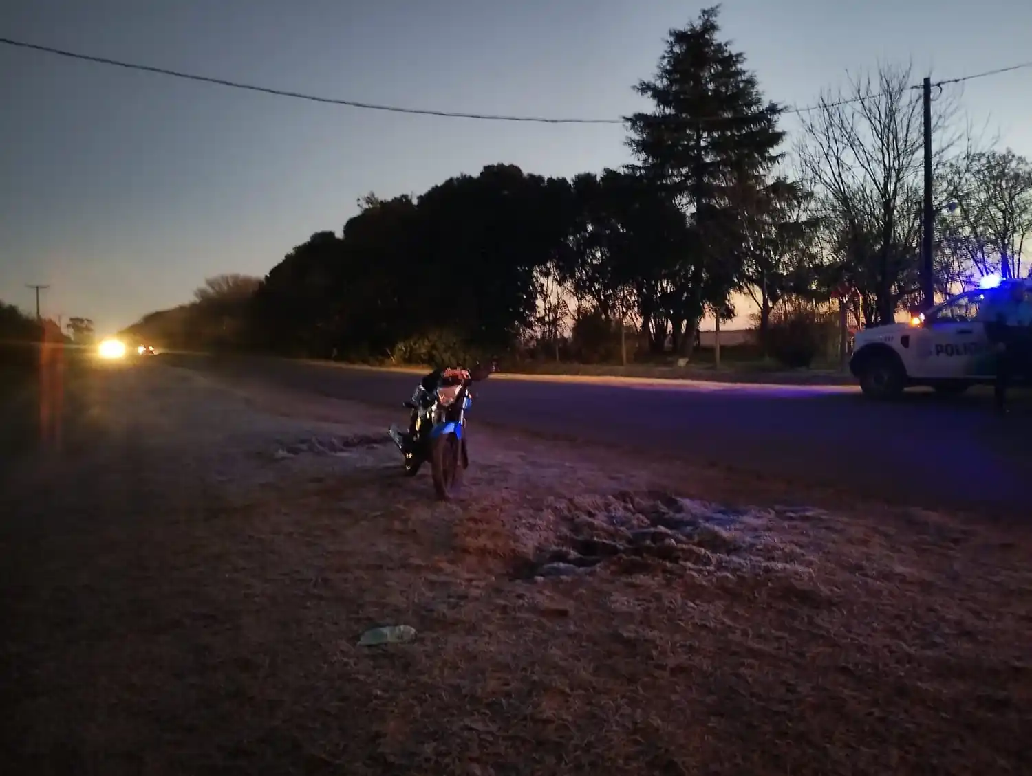 El accidente ocurrió frente a la escuela del paraje Basso.