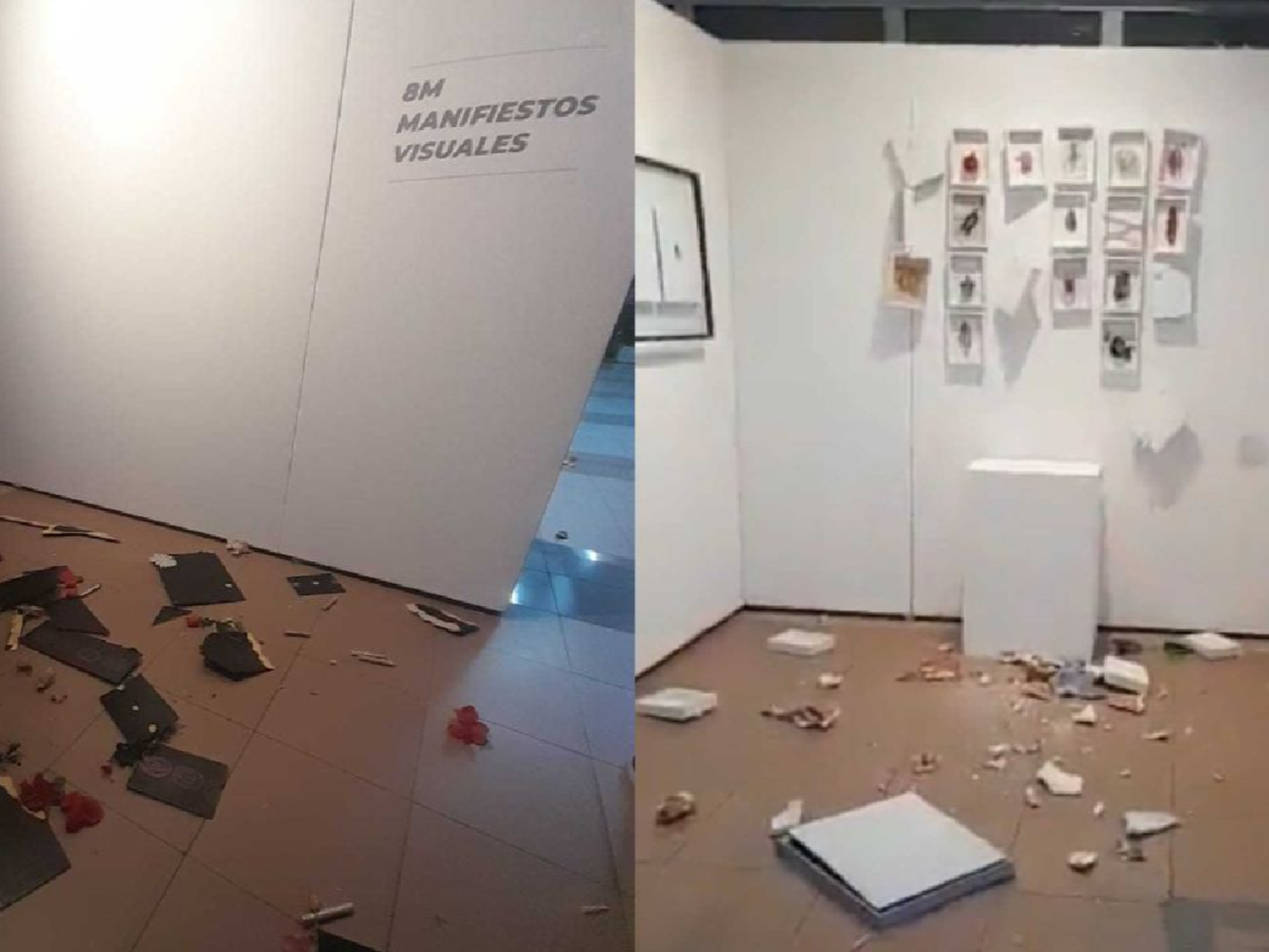 Fanáticos religiosos destruyeron la muestra de arte feminista que ofendió a la Iglesia en Mendoza