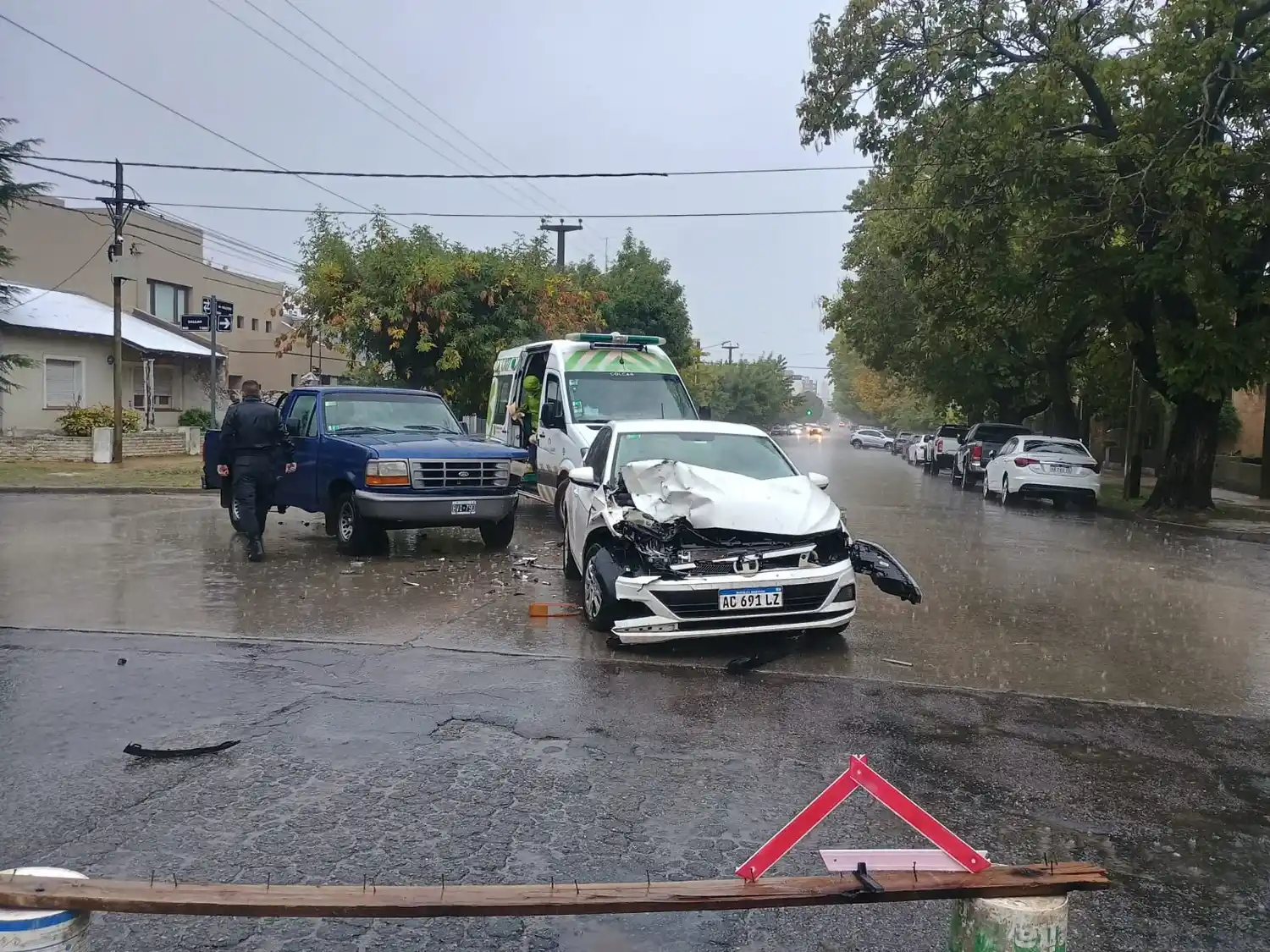 El siniestro vial se produjo en la intersección de Bolívar y Callao.