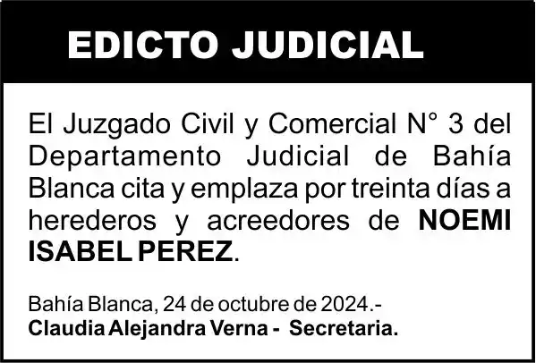 EDICTO JUDICIAL