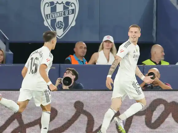 Franco Mastantuono convirtió su primer gol con la camiseta del Real Madrid
