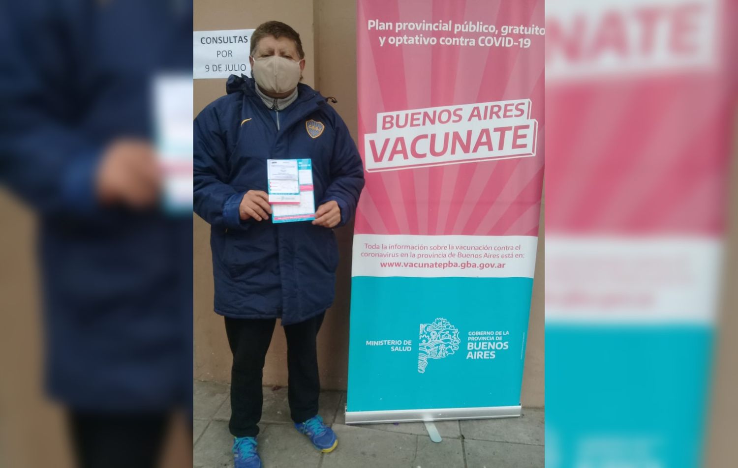 Raúl se vacunó contra el coronavirus