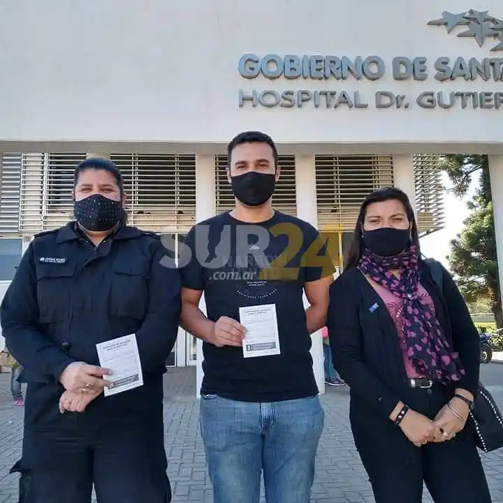 Ya vacunan al personal policial contra Covid-19