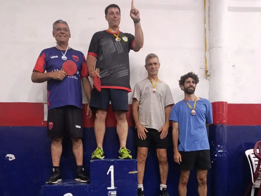 Podio de séptima. Rasso, Llanos, C. Mel y A. Mel