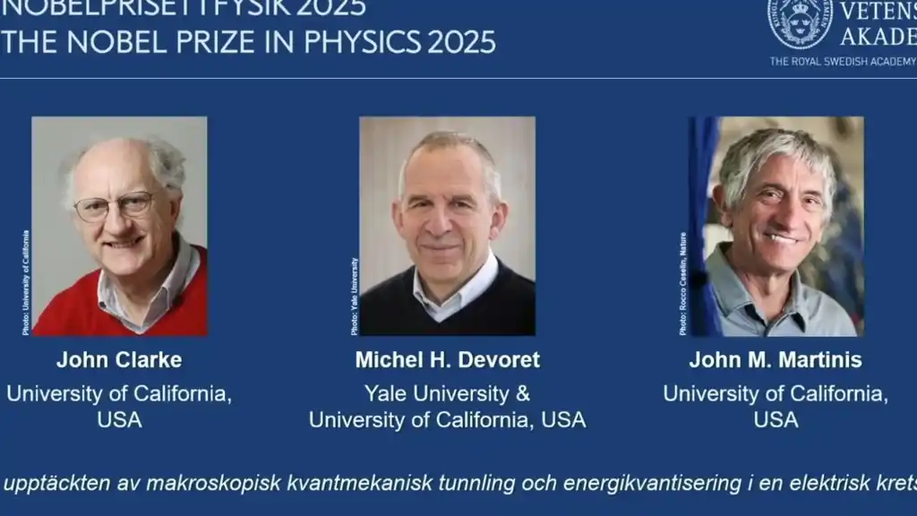 El premio Nobel de Física 2025 fue otorgado este martes a John Clarke, Michel H. Devoret y John M. Martinis