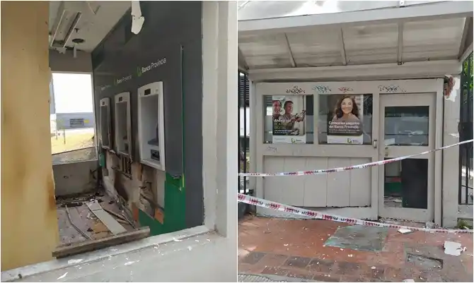 La Plata: Delincuentes hicieron explotar cajeros automáticos del Banco Provincia en pleno centro 