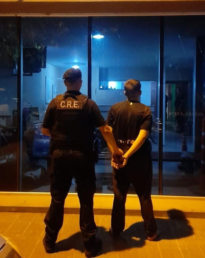 Uno de los detenidos en la noche del miércoles.