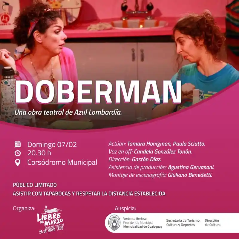 "Doberman" se presenta este domingo