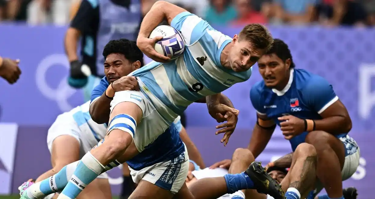 Argentina venció a Samoa por 28 a 12. Crédito: Reuters/Dylan Martinez.