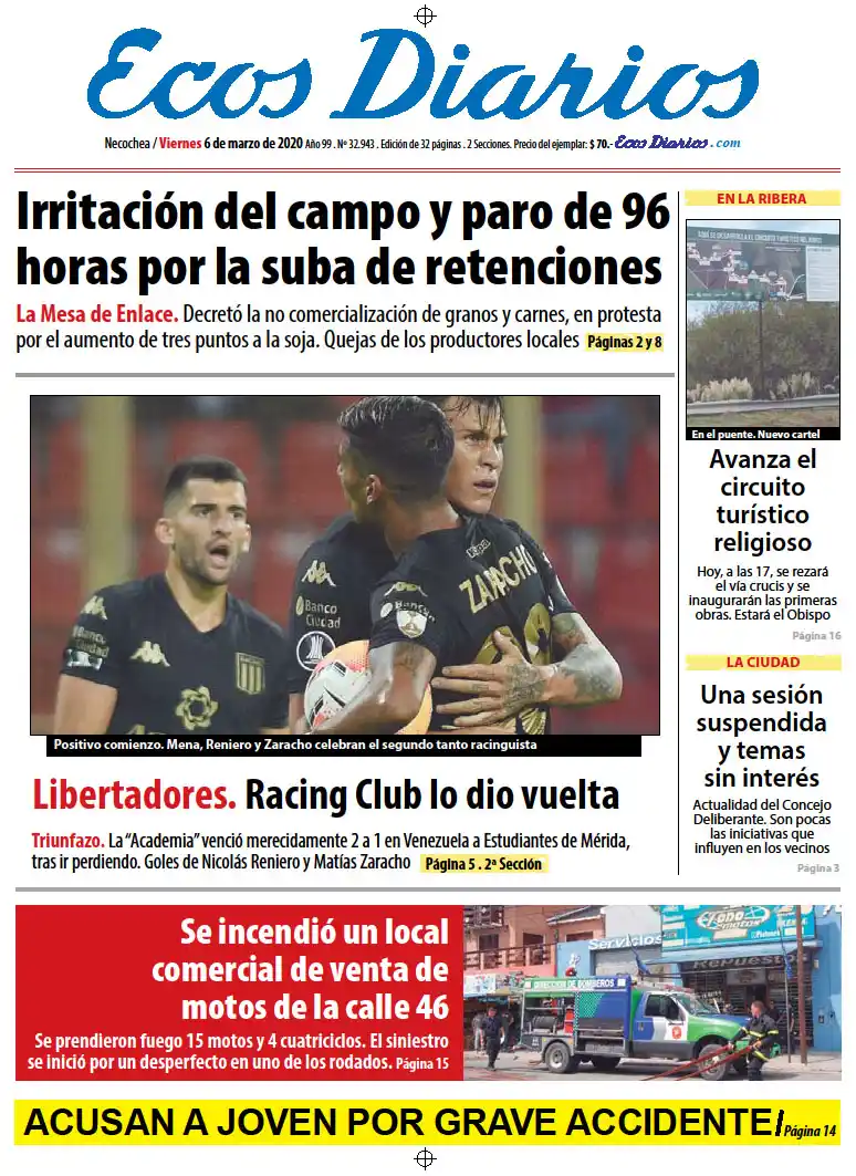Tapa del 6 de marzo de 2020