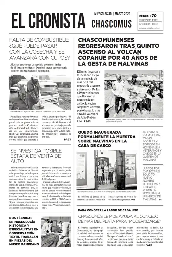 Tapa 30 marzo 2022