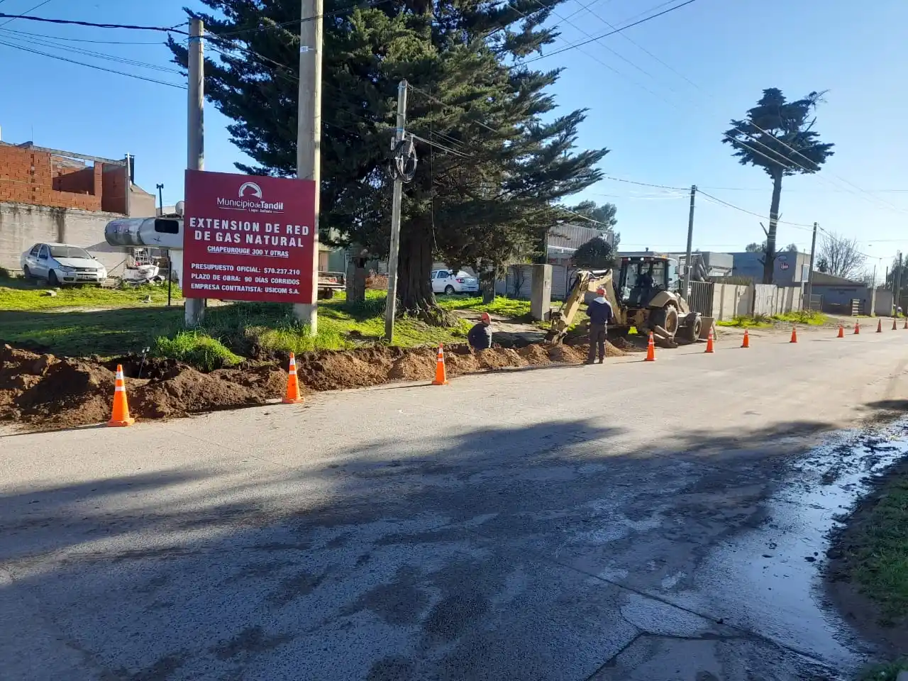 Comenzaron las obras de extensión de la red de gas natural con inversión superior a 70 millones de pesos