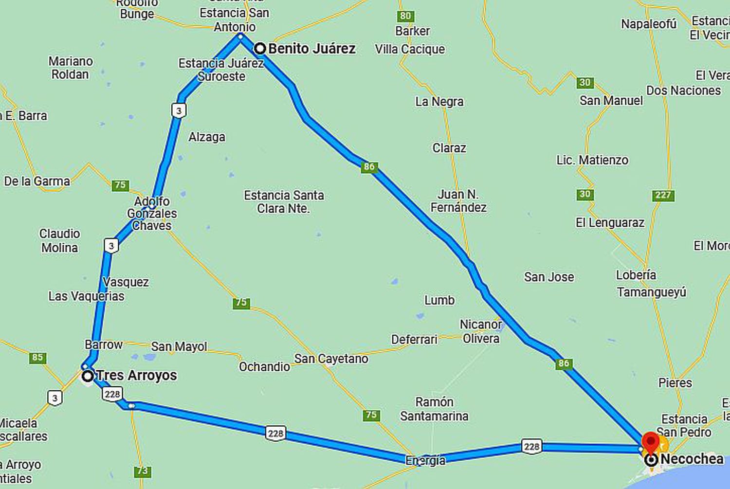 El triángulo de máxima velocidad
