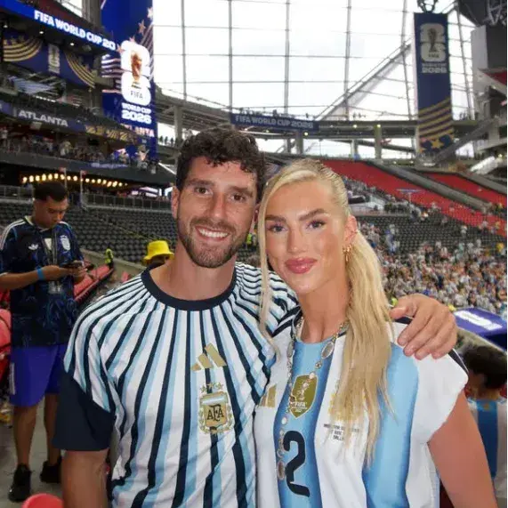 La novia inglesa del concordiense Marcos Senesi reveló a quién apoyará en la semifinal entre Argentina e Inglaterra