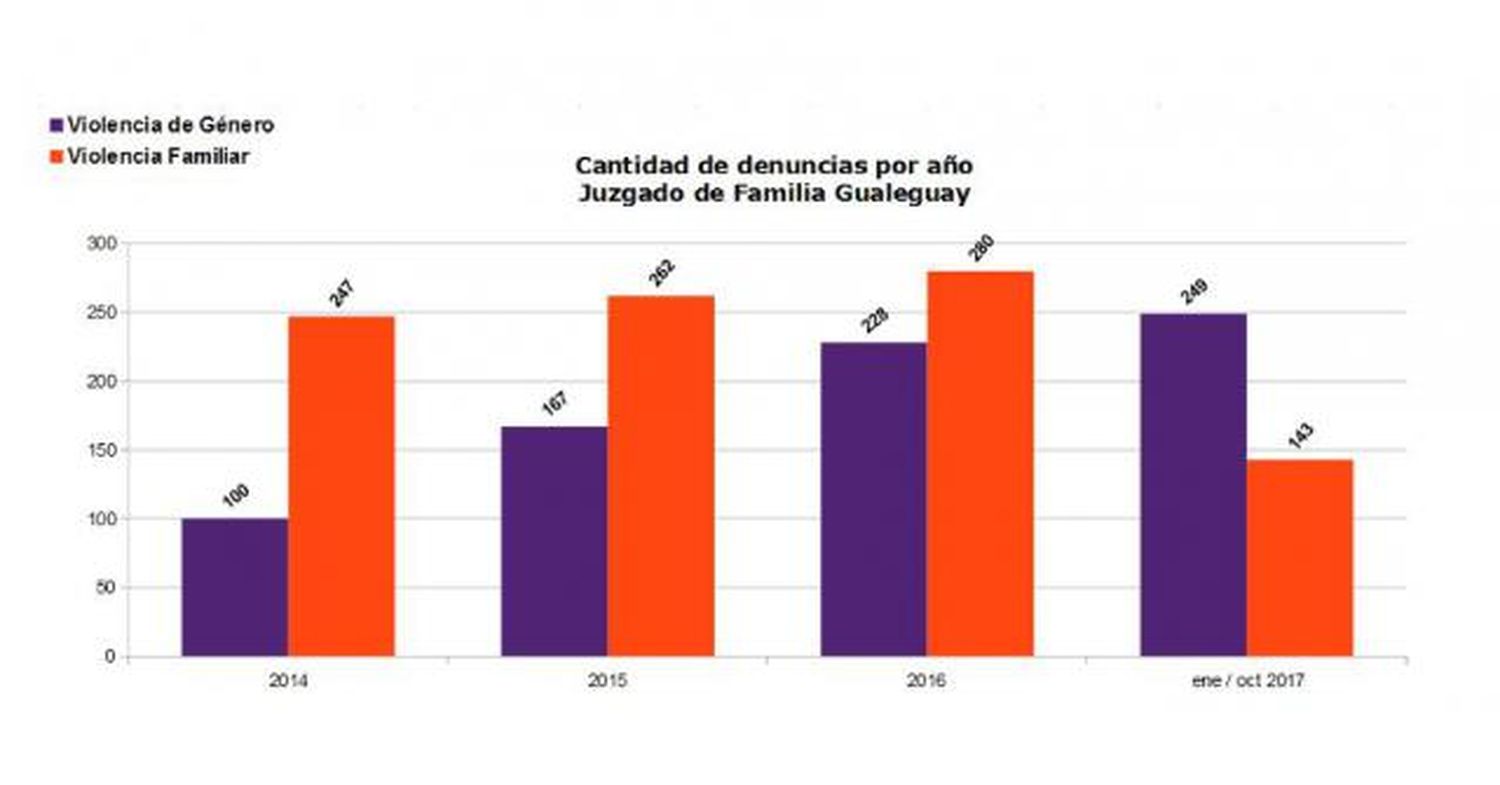 Los números de la violencia de género en Gualeguay