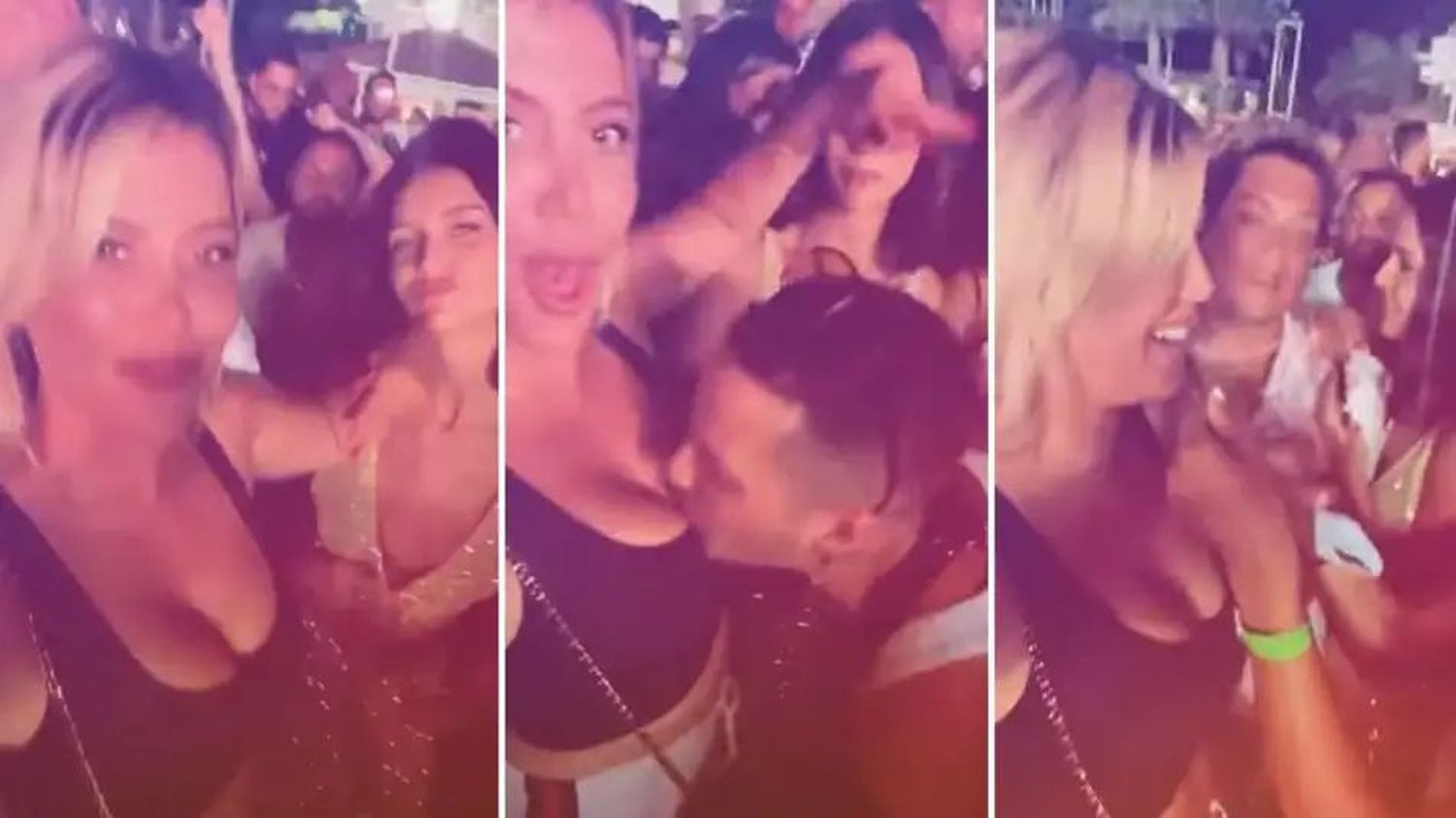 Quién es el hombre que le besó los senos a Wanda Nara en el show de Ozuna en Ibiza