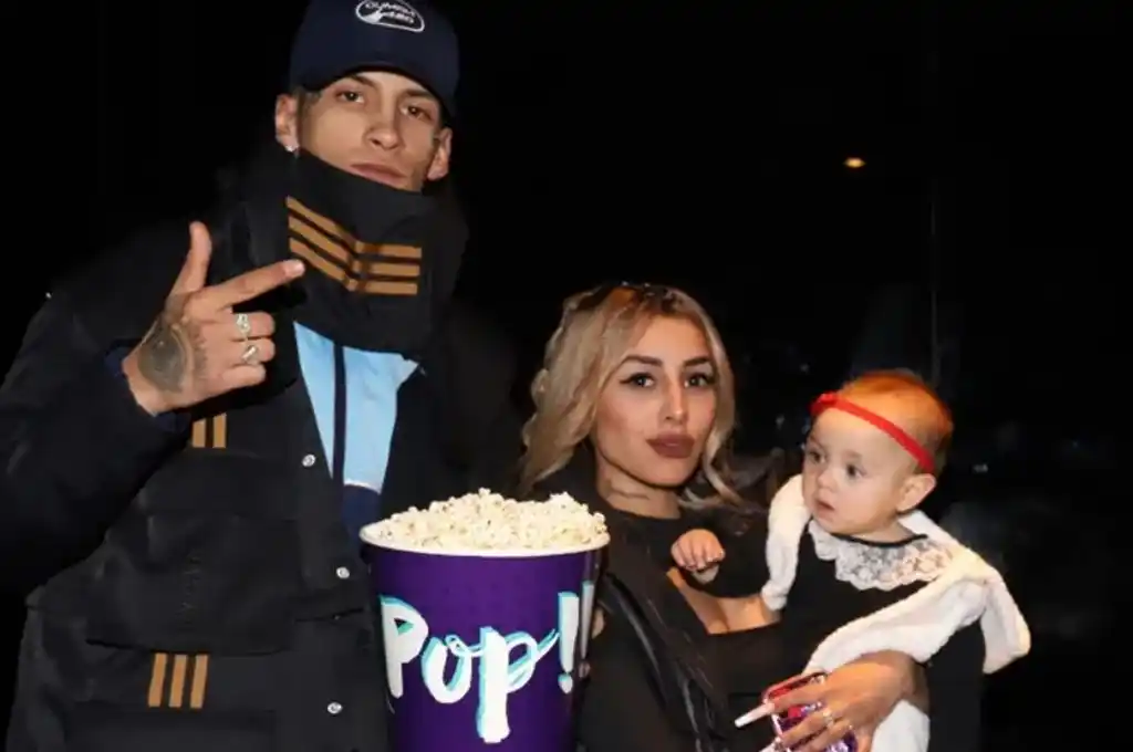 L-Gante fue a ver su debut como actor con pochoclos bajo el brazo y Moria se tentó
