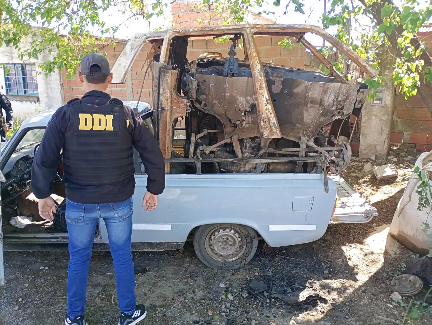El auto estaba todo desarmado en San Nicolás.